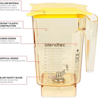 BlendTec - WildSide+ Jar with Hard Lid Yellow - 40-636-62 (6-10 WEEK DELIVERY)