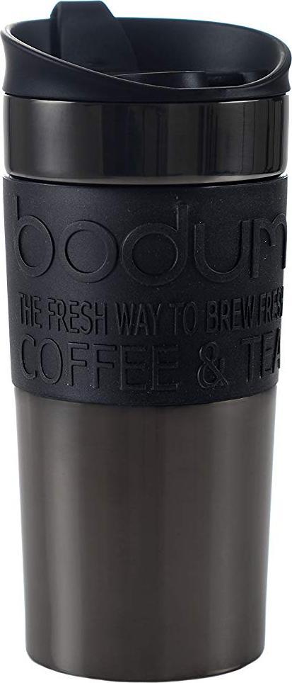 Bodum - 12 oz Travel Mug Double-Wall Stainless Steel Gunmetal - 11068-380S
