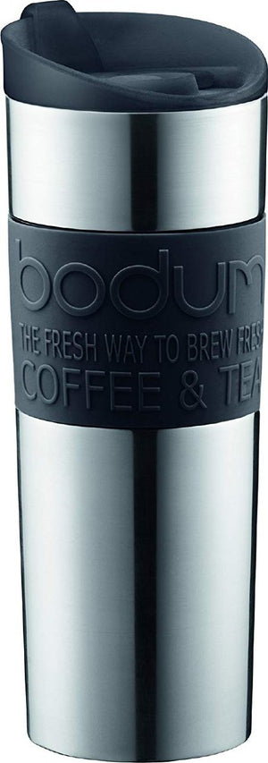 Bodum - 15 oz Travel Mug Double-Wall Stainless Steel - 11058-01BUS