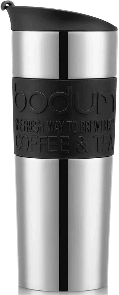 Bodum - 15 oz Travel Mug Double-Wall Stainless Steel - 11058-01BUS