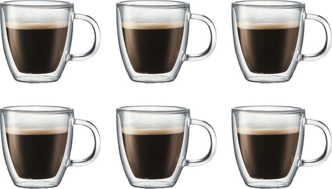 Bodum - Bistro 10 oz Mug Double Wall, Pack of 6 - 10604-10-6US