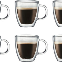 Bodum - Bistro 10 oz Mug Double Wall, Pack of 6 - 10604-10-6US
