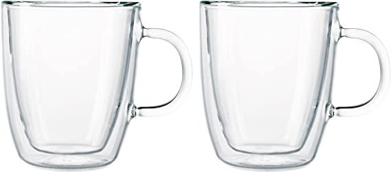 Bodum - Bistro 10 oz Mugs Double Wall, Pack of 2 - 10604-10US4