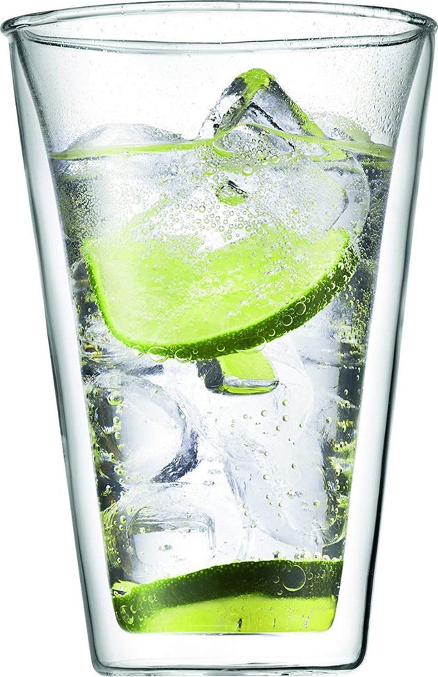 Bodum - Canteen 13.5 oz Glass Double Wall, Pack of 6 - 10110-10-12