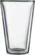Bodum - Canteen 13.5 oz Glass Double Wall, Pack of 6 - 10110-10-12