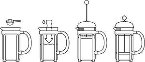 Bodum - Chambord 17 oz French Press Coffee Maker Chrome - 1924-16US4