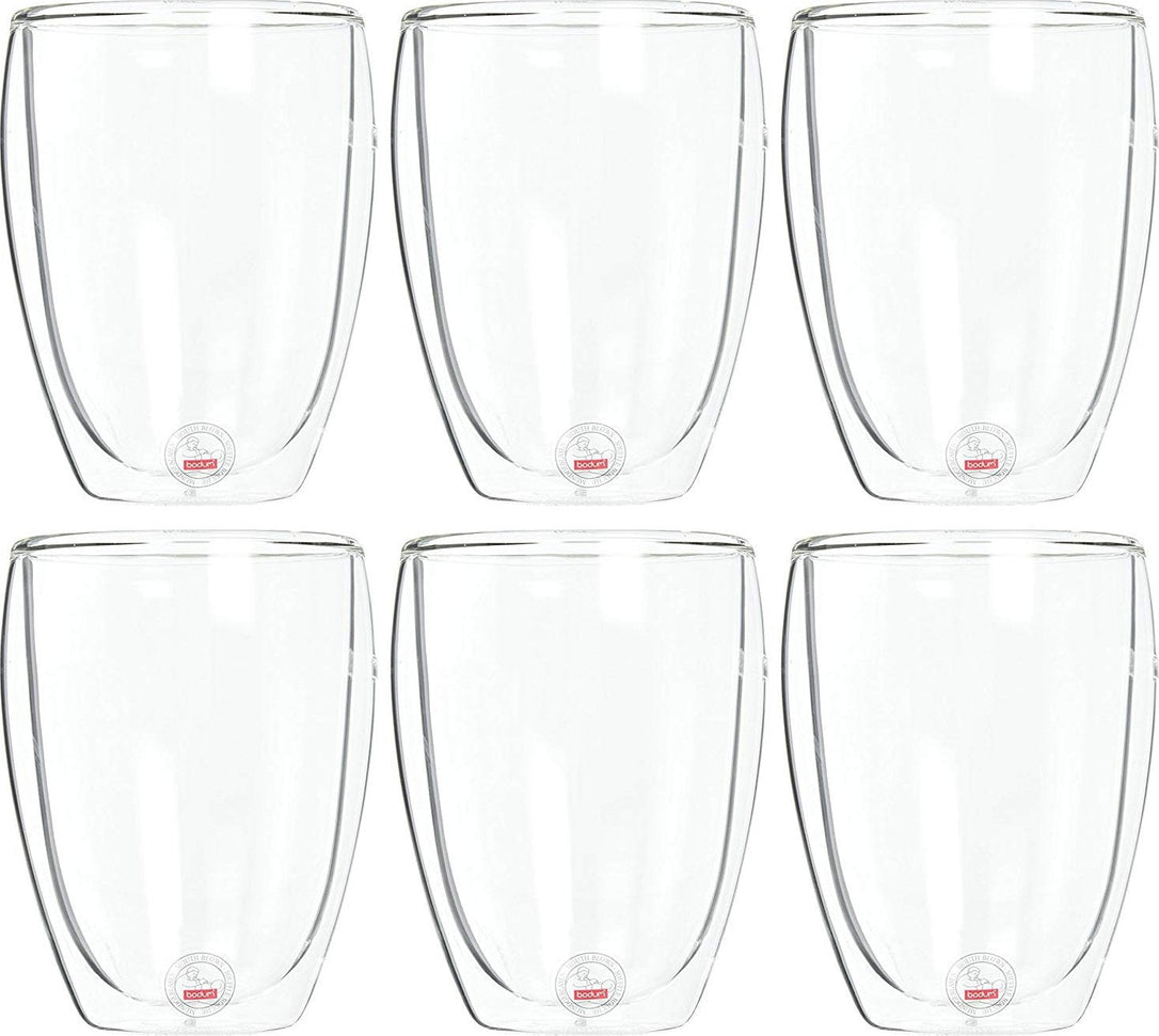 Bodum - Pavina 12 oz Glass Double Wall, Pack of 6 - 4559-10-12US