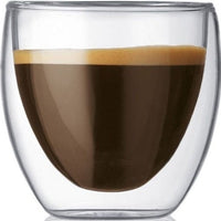 Bodum - Pavina 2.5 oz Glass Double Wall, Pack of 2 - 4557-10US4