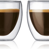 Bodum - Pavina 2.5 oz Glass Double Wall, Pack of 2 - 4557-10US4