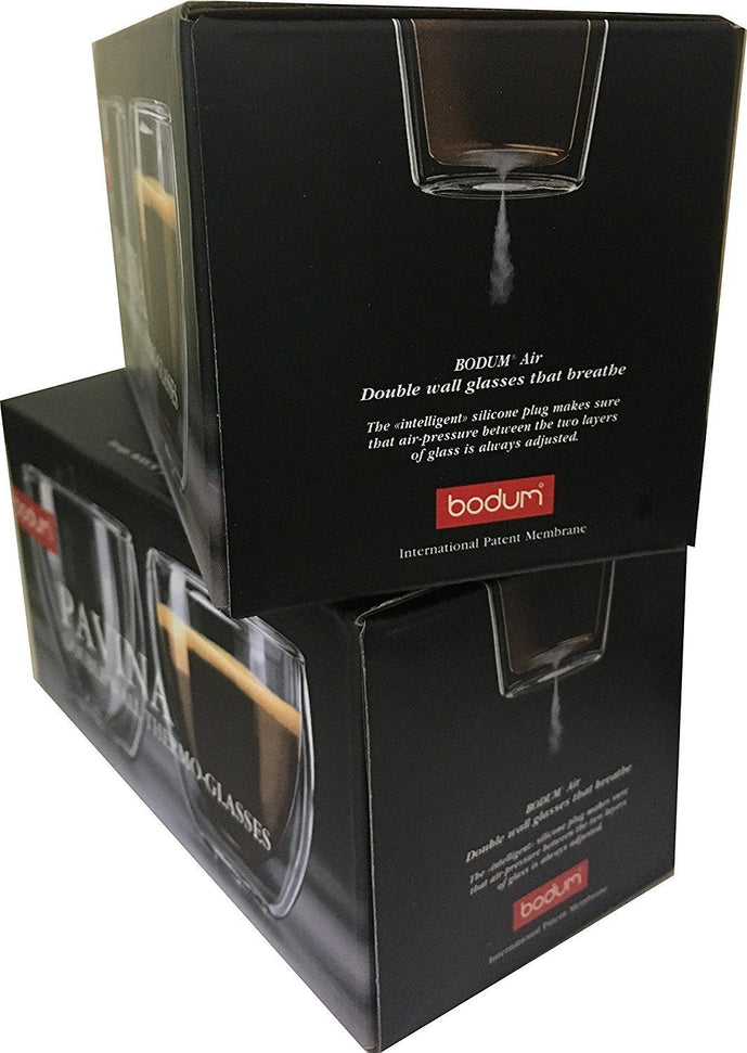 Bodum - Pavina 8 oz Glass Double Glass, Pack of 2 - 4558-10US4