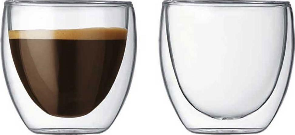 Bodum - Pavina 8 oz Glass Double Glass, Pack of 2 - 4558-10US4