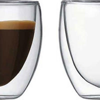 Bodum - Pavina 8 oz Glass Double Glass, Pack of 2 - 4558-10US4
