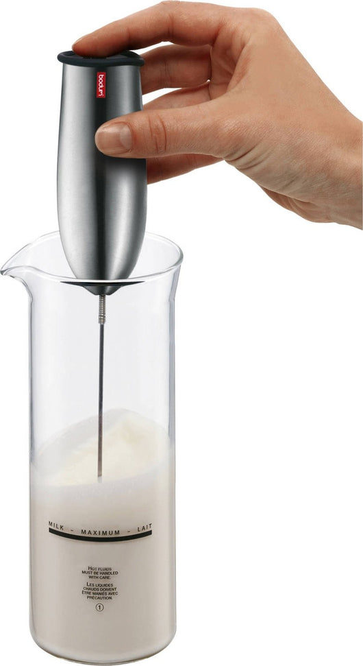 Bodum - Schiuma Battery-Operated Milk Frother Chrome - D3043-16
