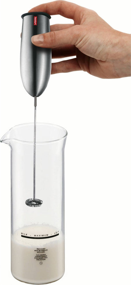 Bodum - Schiuma Battery-Operated Milk Frother Chrome - D3043-16