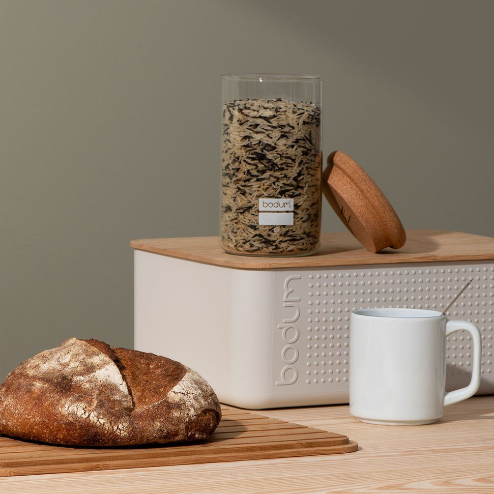 Bodum - Yohki 34 oz Storage Jar with Cork Lid - 8600-109-2