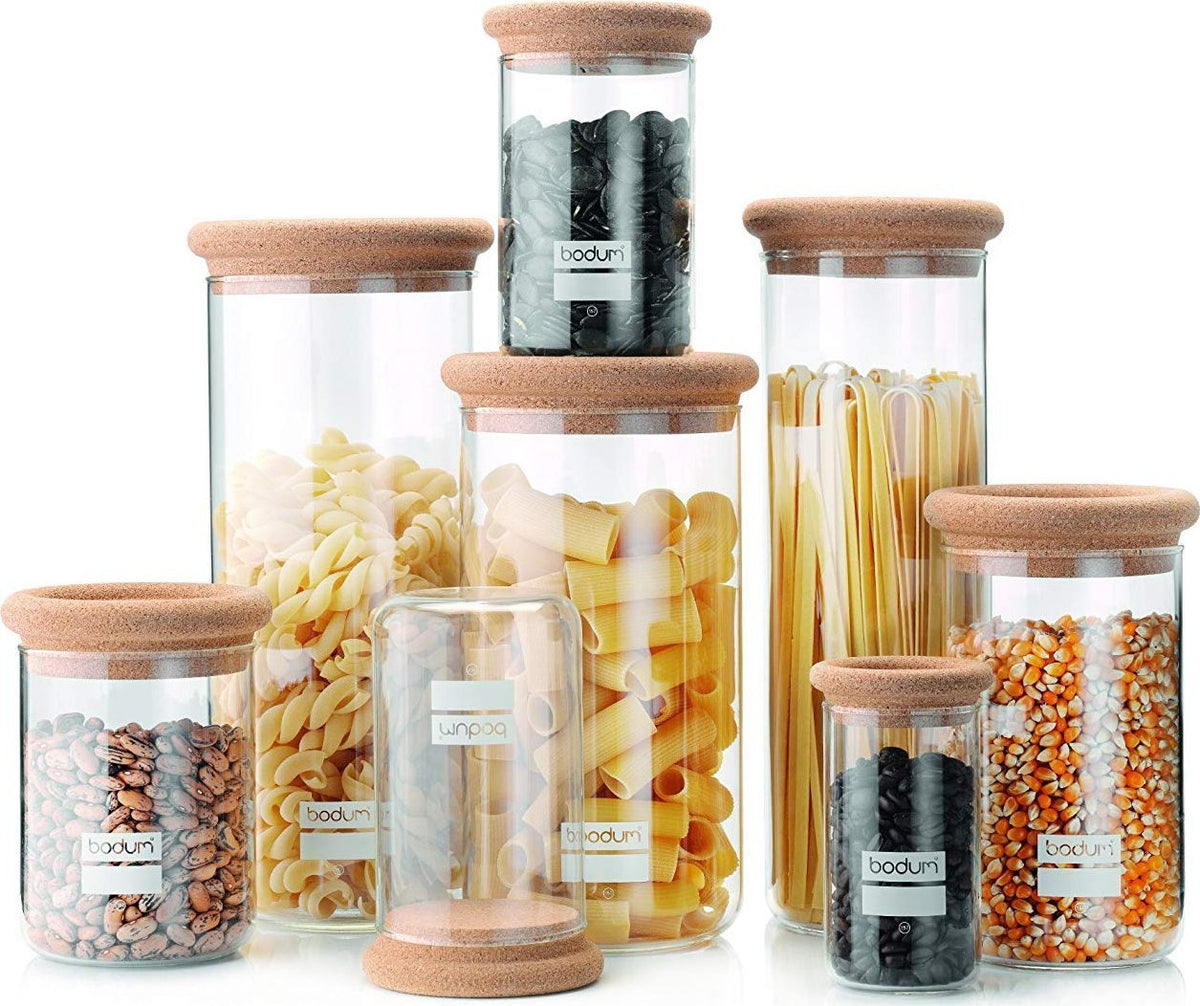 Bodum - Yohki 34 oz Storage Jar with Cork Lid - 8600-109-2