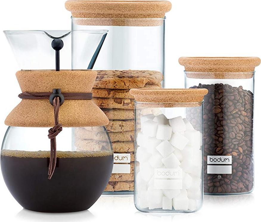 Bodum - Yohki 34 oz Storage Jar with Cork Lid - 8600-109-2