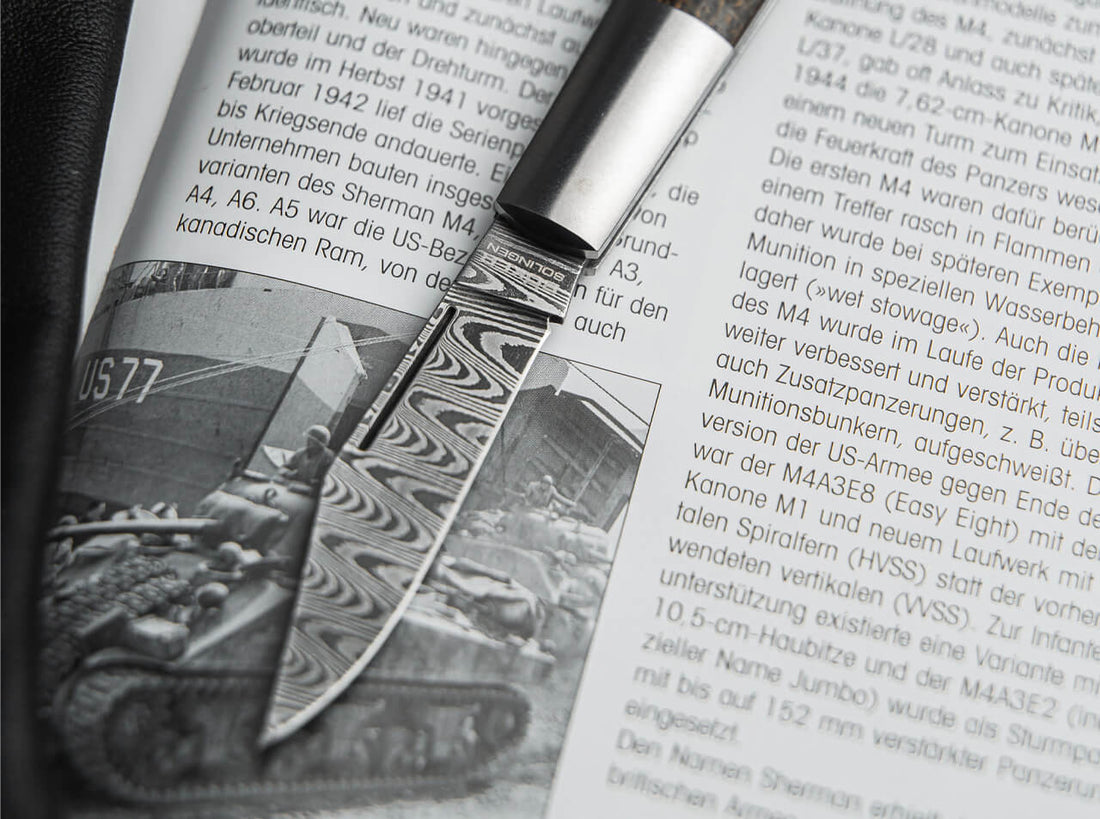 Boker - Barlow M4 Sherman-Damast Pocket Knife - 110038DAM