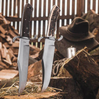 Boker - Bowie N690 Stag Fixed Blade Knife - 121547HH