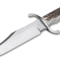 Boker - Bowie N690 Stag Fixed Blade Knife - 121547HH