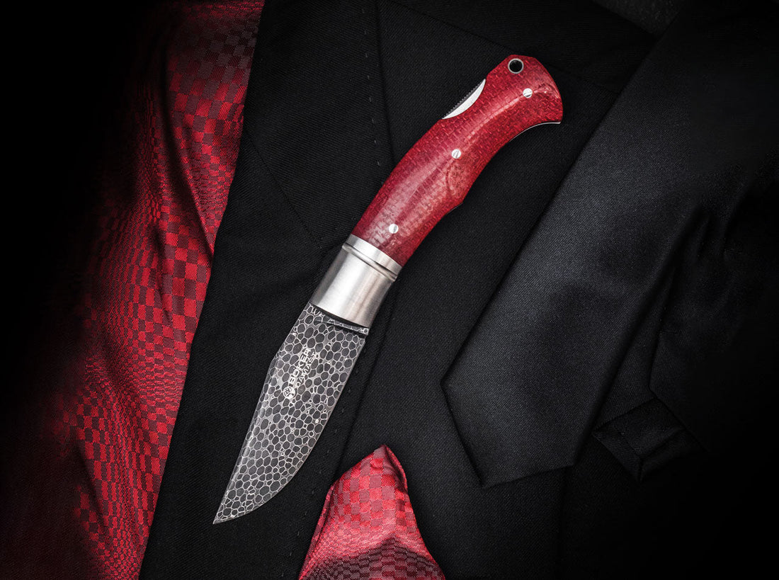 Boker - Boxer Damast Pocket Knife - 111025DAM