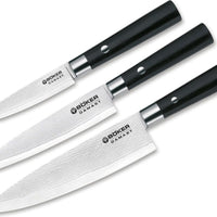 Boker - Damascus 3 Piece Knife Set Black - 130420SET - DISCONTINUED
