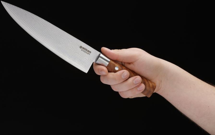 Boker - Damascus Large Olive Chef's Knife - 130441DAM - DISCONTINUED