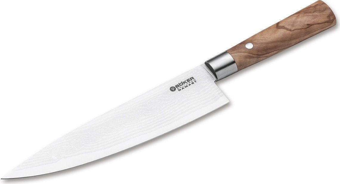 Boker - Damascus Large Olive Chef's Knife - 130441DAM - DISCONTINUED