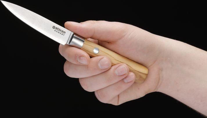 Boker - Damascus Olive Paring Knife - 130430DAM
