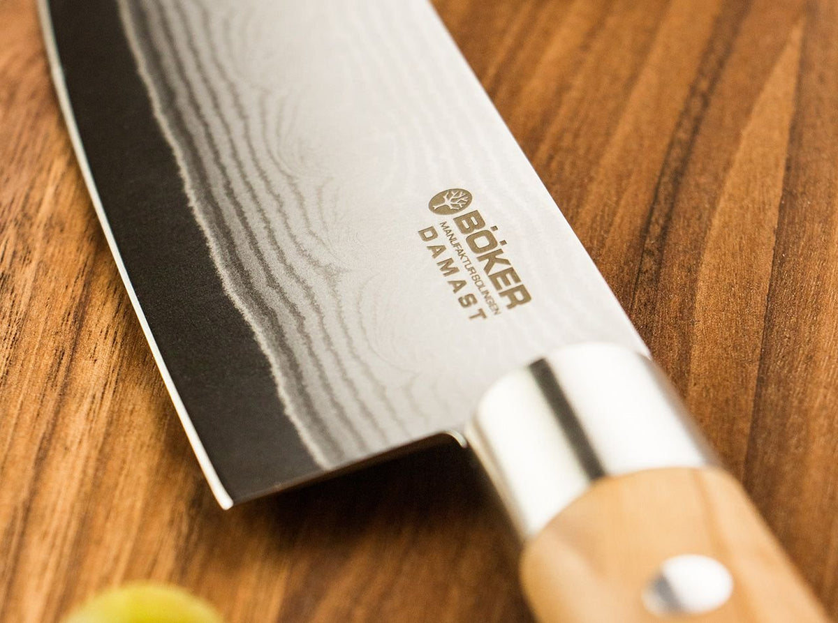 Boker - Damascus Olive Santoku Knife - 130437DAM