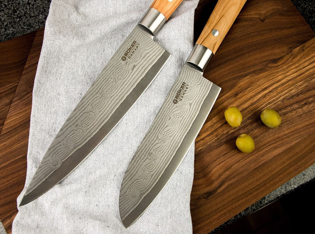 Boker - Damascus Olive Small Chef's Knife - 130439DAM