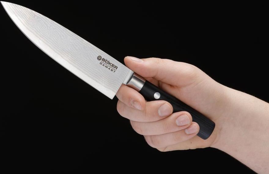 Boker - Damascus Small Chef's Knife Black - 130419DAM - DISCONTINUED
