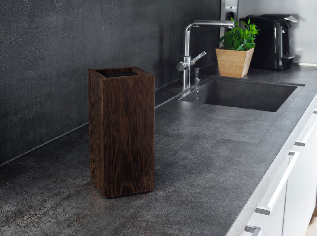 Boker - Knife Block Square Smoked Oak - 030420