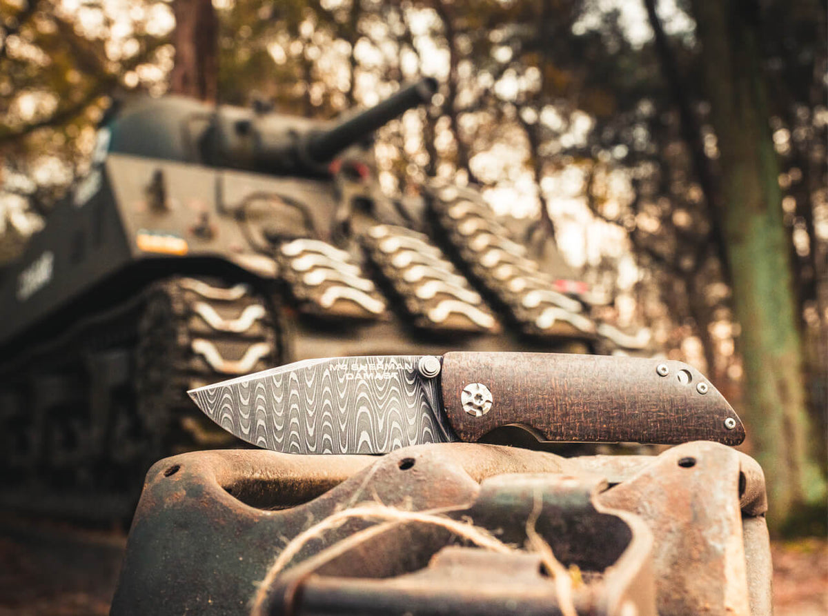 Boker - M4 Sherman-Damast Pocket Knife - 110274