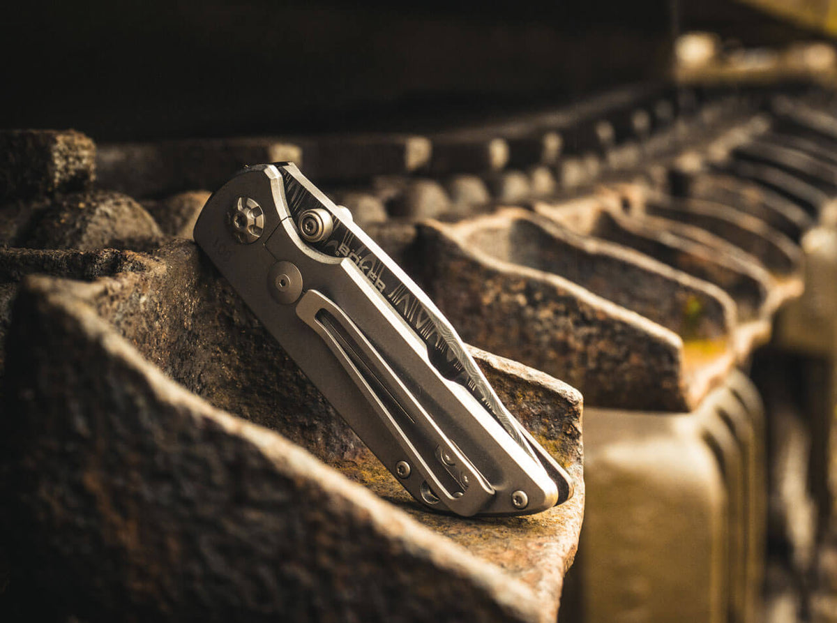 Boker - M4 Sherman-Damast Pocket Knife - 110274