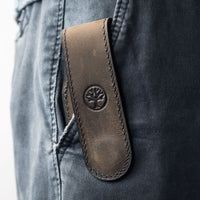 Boker - Magnetic Leather Large Pouch Brown - 09BO292