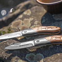 Boker - Magnum Caveman Damascus Pocket Knife - 01RY818DAM