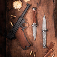 Boker - P08-Damast Fixed Blade Knife - 121515DAM