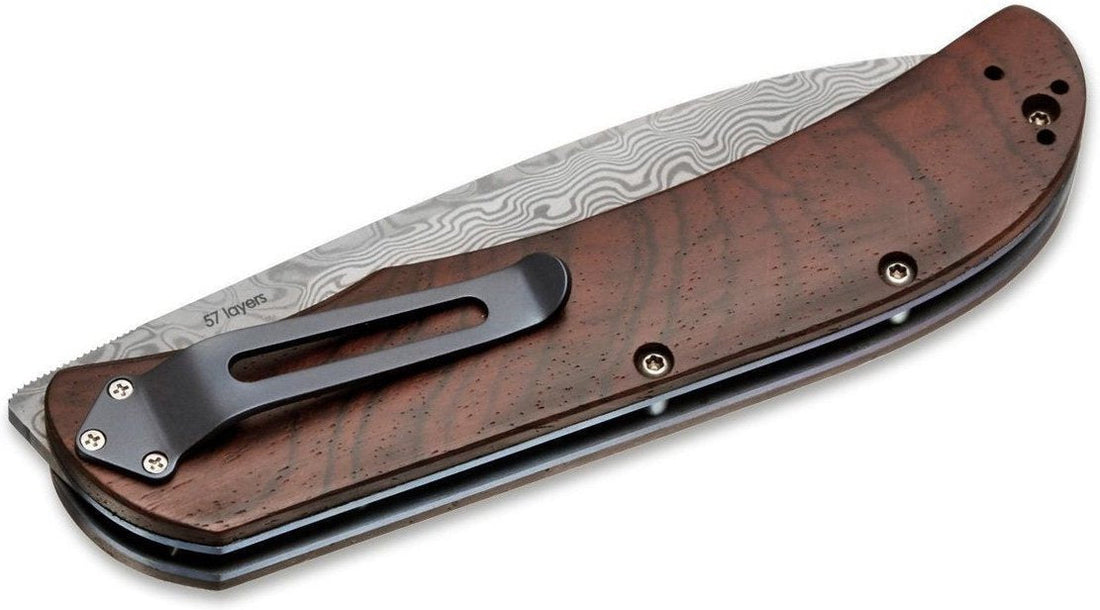 Boker - Plus Exskelibur I Cocobolo Damascus Pocket Knife - 01BO222DAM