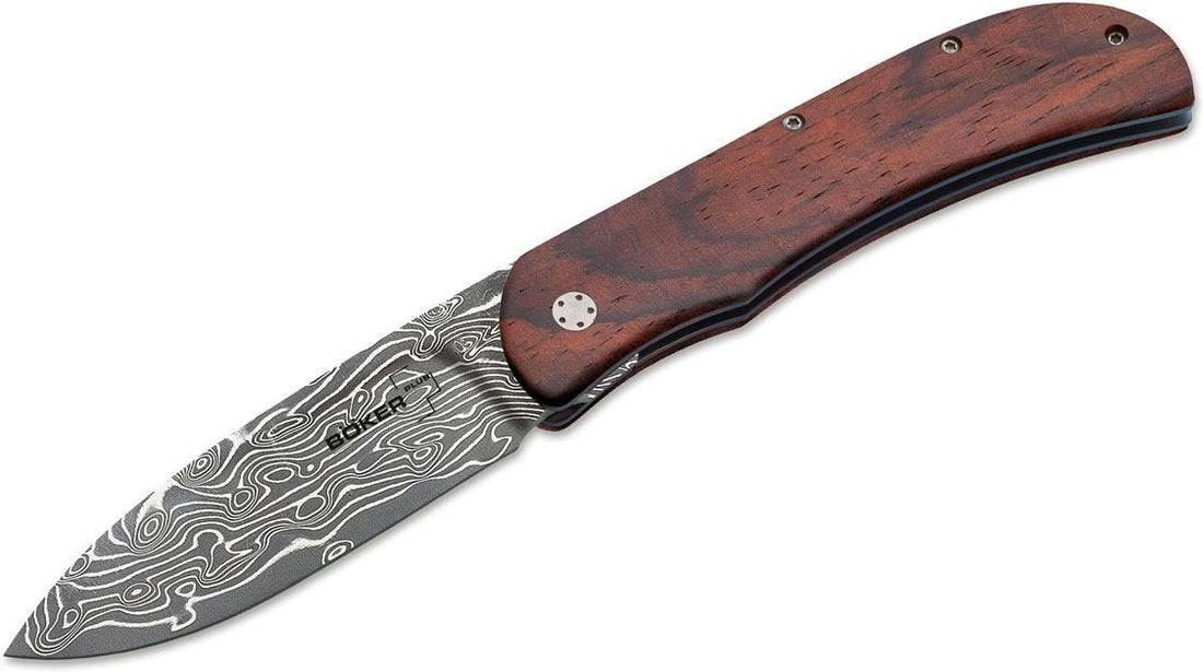 Boker - Plus Exskelibur I Cocobolo Damascus Pocket Knife - 01BO222DAM