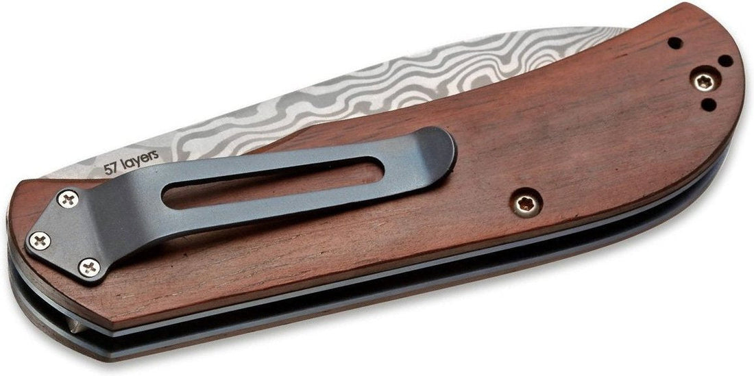 Boker - Plus Exskelibur II Cocobolo Damascus Pocket Knife - 01BO223DAM