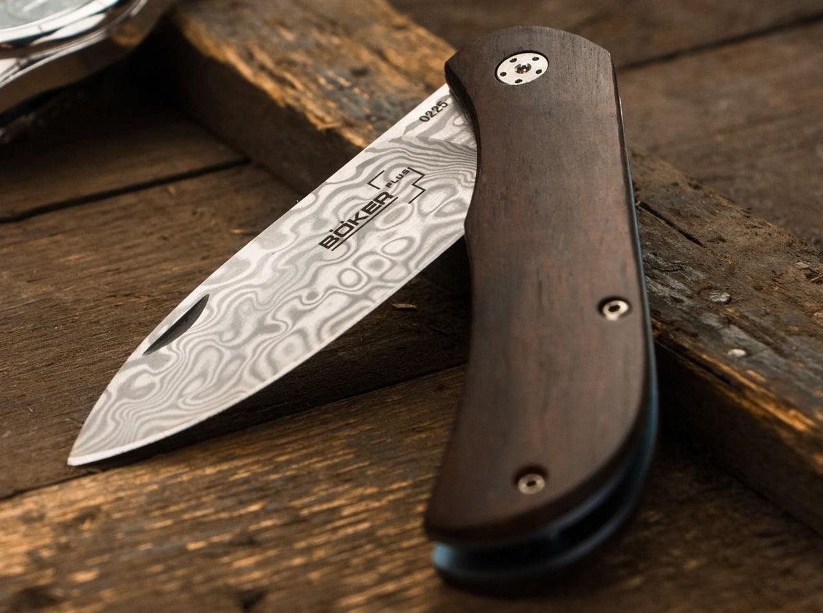 Boker - Plus Exskelibur II Cocobolo Damascus Pocket Knife - 01BO223DAM