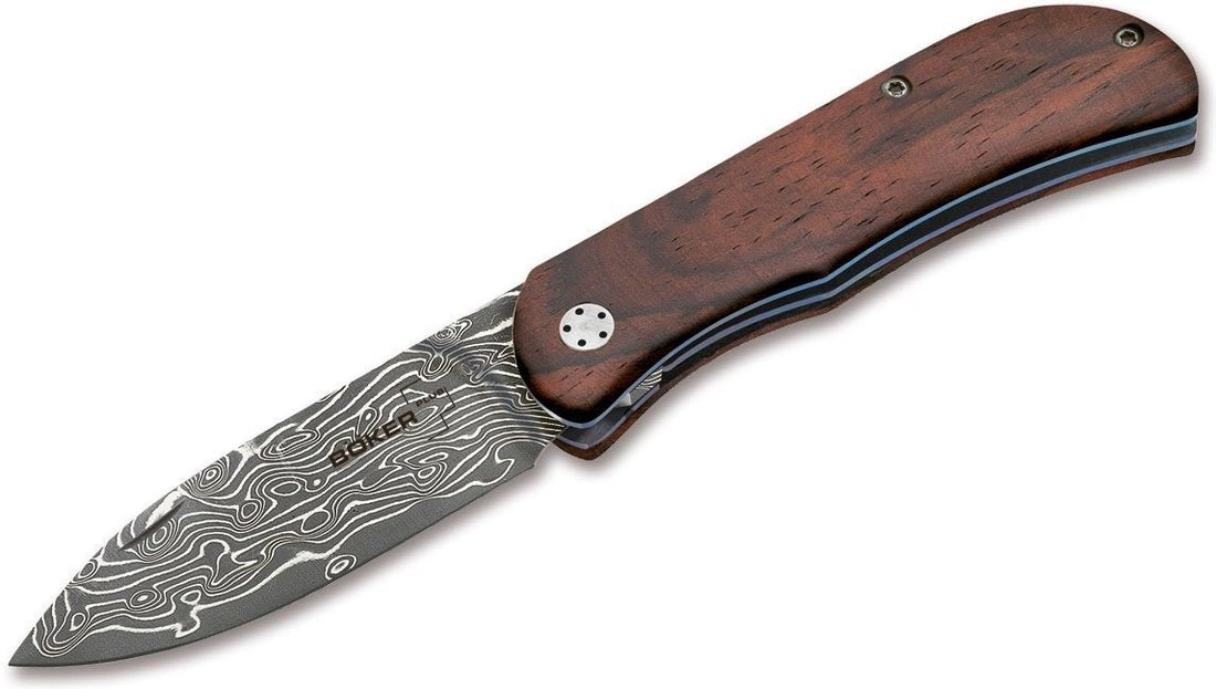 Boker - Plus Exskelibur II Cocobolo Damascus Pocket Knife - 01BO223DAM