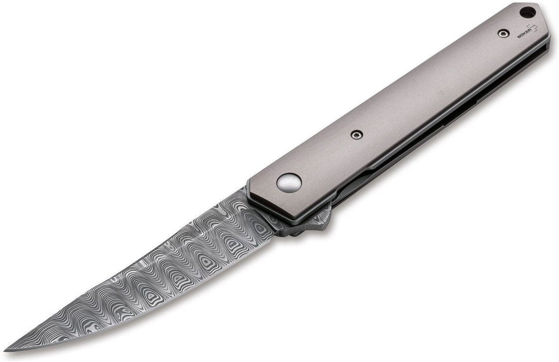 Boker - Plus Flipper Damascus Pocket Knife - 01BO297DAM