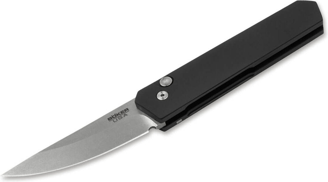 Boker - Plus Kwaiken Compact Automatic Pocket Knife Black - 01BO254