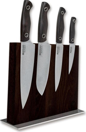 Boker - Saga 4 Piece Knife Set with Grenadilla Wood Handles & Knife Block - 130369SET