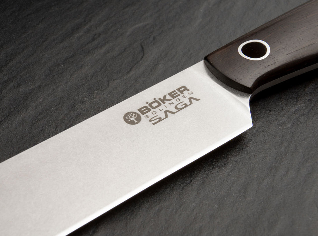 Boker - Saga Carving Knife with Grenadilla Wood Handle - 130380 - DISCONTINUED