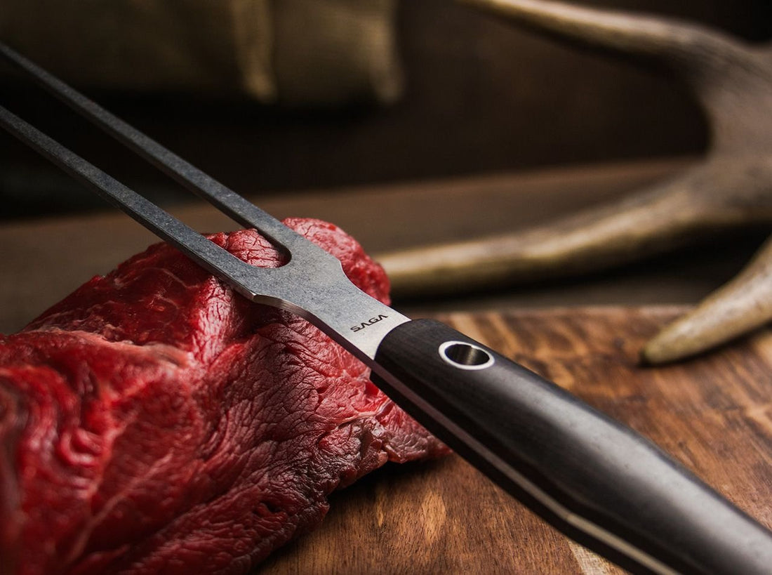 Boker - Saga Meat Fork Knife with Grenadilla Wood Handle - 130390 - DISCONTINUED