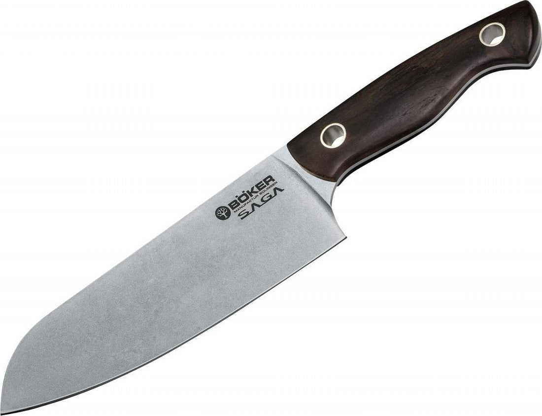 Boker - Saga Santoku Knife with Grenadilla Wood Handle - 130366 - DISCONTINUED