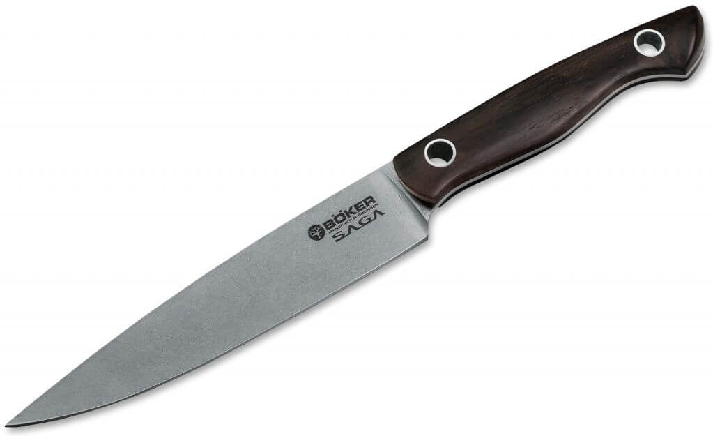 Boker - Saga Utility Knife with Grenadilla Wood Handle - 130365 - DISCONTINUED